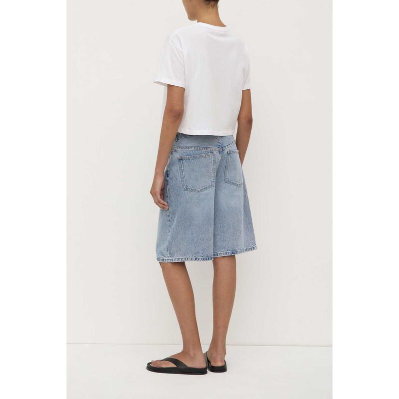 Assembly Label Loose Fit Long Denim Short Mid Stone Wash image number 1